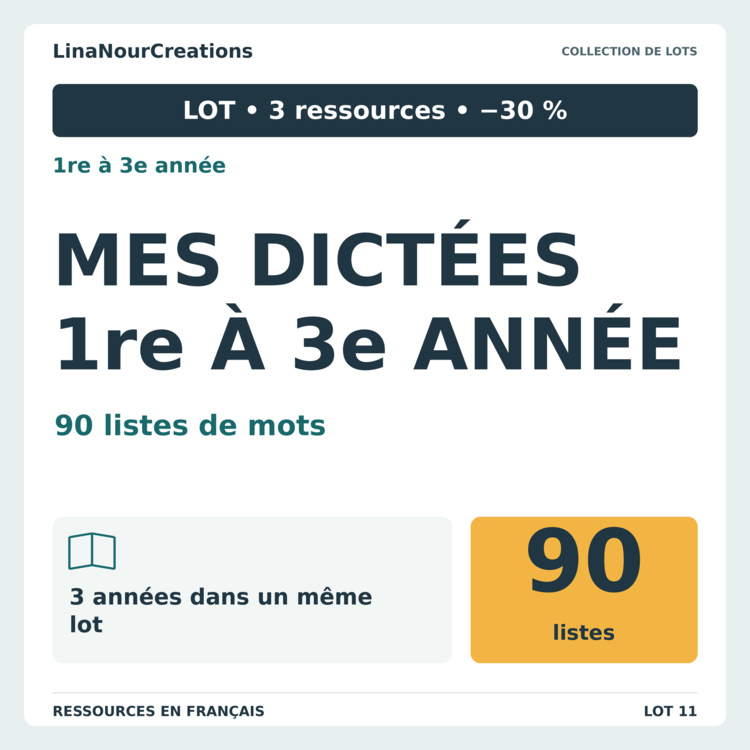 French Spelling Lists